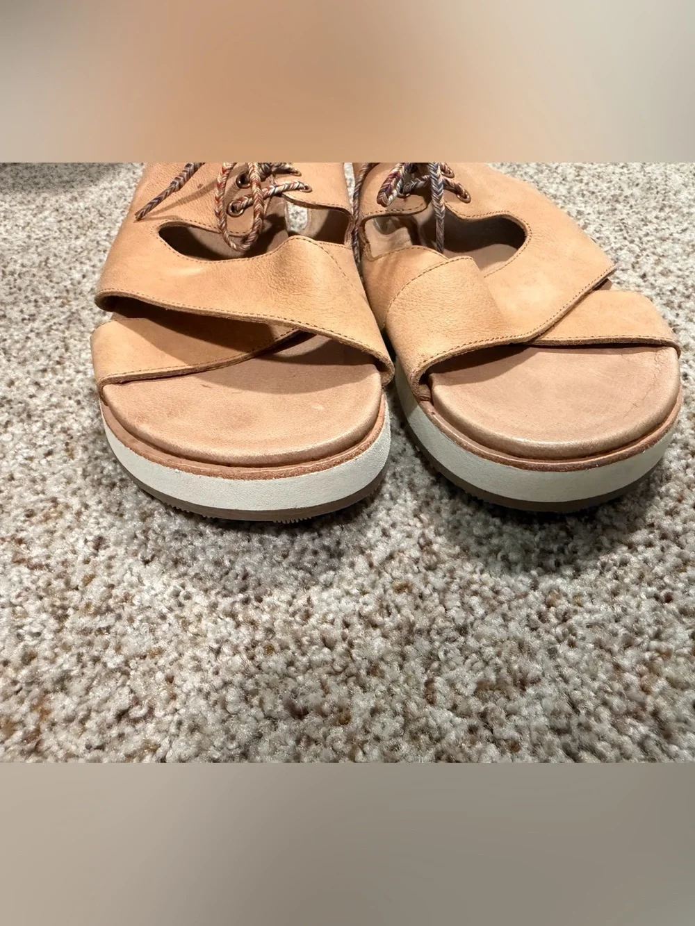 Merrell Roam Cross Lace Leather Sandals Size 10